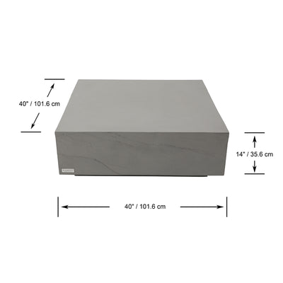 Colorado GRC Large Coffee Table in Space Gray