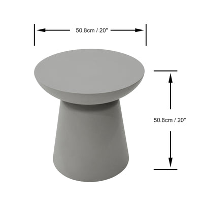 Kylix GRC Side Table in Space Gray