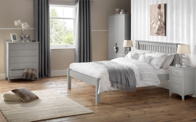 Barcelona Single Bed - Low Foot End Dove Grey