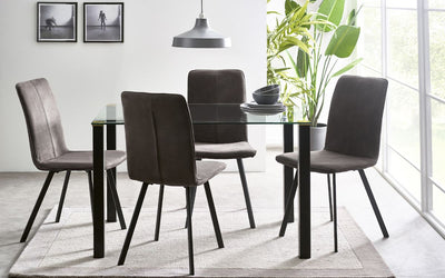 Piero Rectangular Table & 4 Monroe Chairs