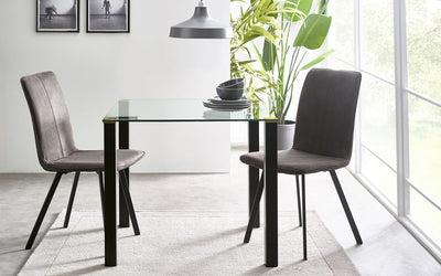 Piero Square Table & 2 Monroe Dining Chairs