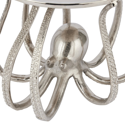 Large Silver Octopus Cake Stand Cloche
