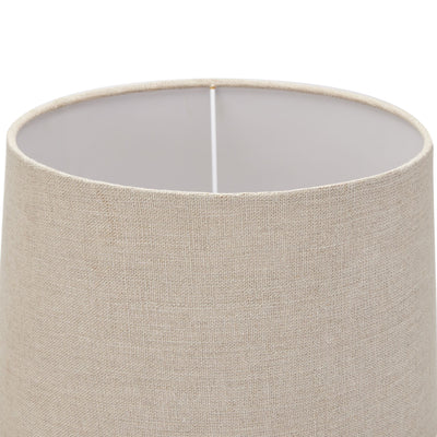 Delaney Natural Wash Candlestick Lamp With Linen Shade