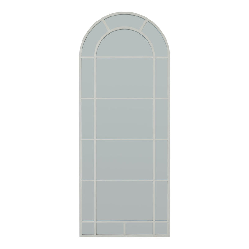 White Large Arched Window Mirror