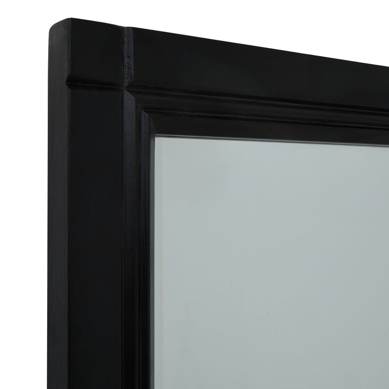 Black Wood XL Window Mirror