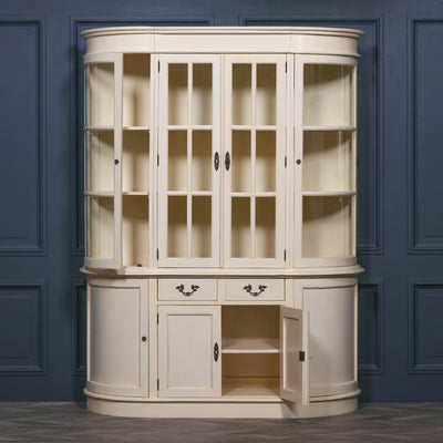 Large Vintage Cream Dresser Display Cabinet