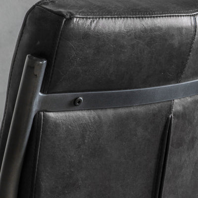 Capri Leather Chair Antique Ebony