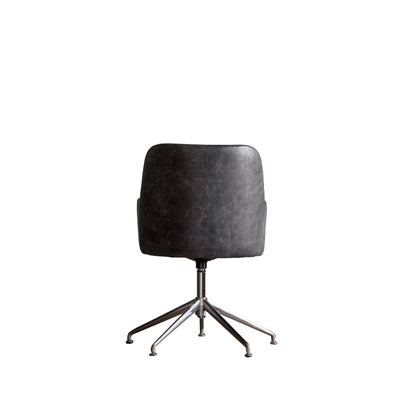 Curie Swivel Chair in Antique Ebony