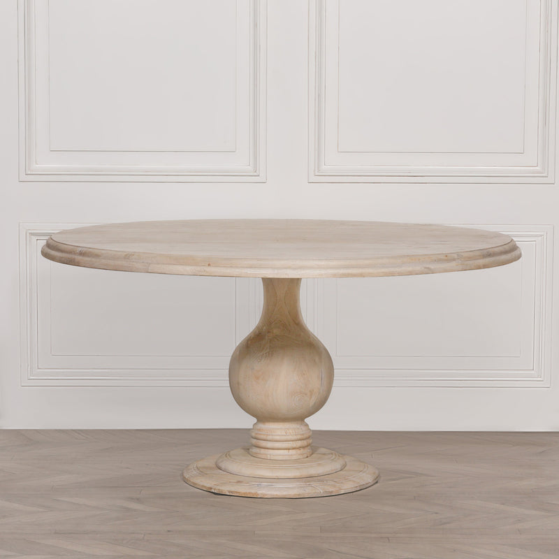 Blanche Wooden Round Dining Table 152cm