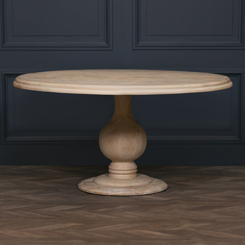 Blanche Wooden Round Dining Table 152cm