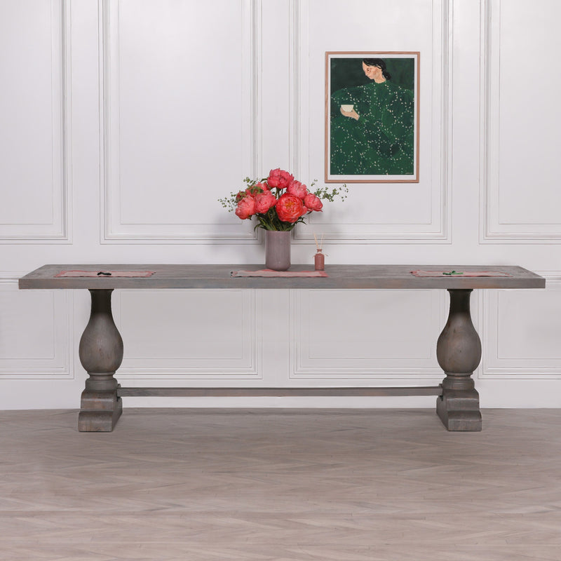 Wooden Rustic Rectangular Dining Table 260cm