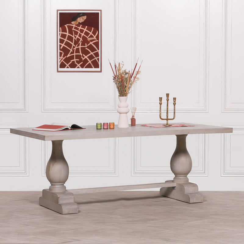 Blanche Wood Rustic Rectangular Dining Table 210cm