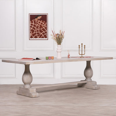 Blanche Wood Rustic Rectangular Dining Table 260cm