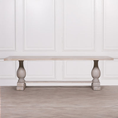 Blanche Wood Rustic Rectangular Dining Table 260cm