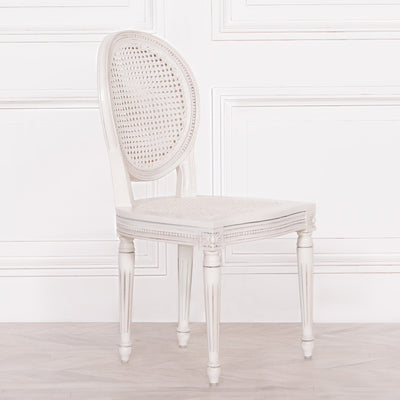 Off White Chateau Rattan Dining Chair
