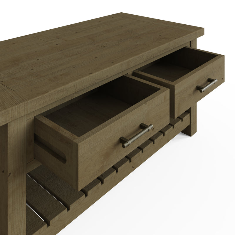 Saltash coffee table with drawers and under shelf