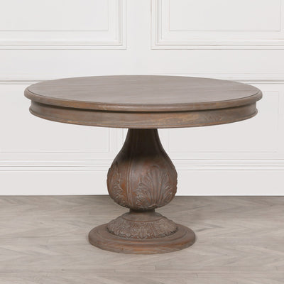 Round Pedestal Acorn Dining Table 120CM