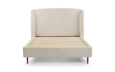 Eden Boucle Double Bed - Ivory