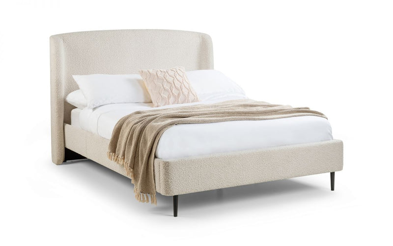 Eden Boucle King Bed - Ivory