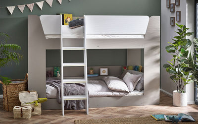 Parsec Bunk Bed - Taupe & White