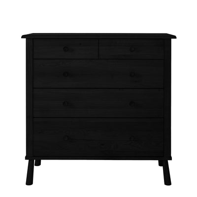 Wycombe 5 Drawer Chest in Black