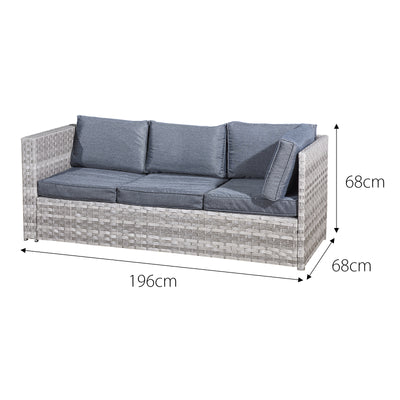 Acorn Rattan 5 Seat Corner Sofa Set in Dove Grey - The Pack Design