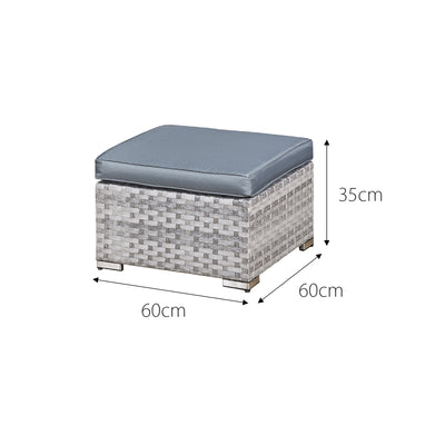 Acorn Deluxe Rattan 10 Seat Modular Sofa Set in Dove Grey - The Pack Design