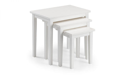 Cleo White Nesting Tables - The Pack Design