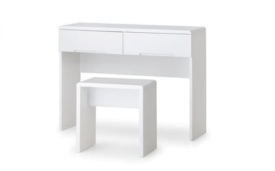 Manhattan Dressing Table with 2 Drawers - White