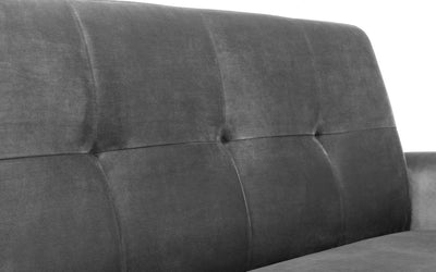 Monza 3 Seater Sofa - Grey Velvet - The Pack Design