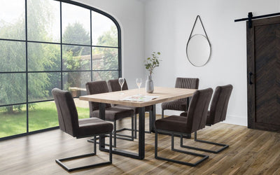 Berwick Dining Table & Brooklyn Charcoal Chairs