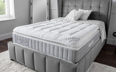 Wilton Deep Buttoned 4 Drawer Double Bed - Grey