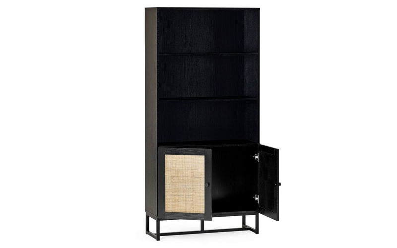 Padstow Tall Bookcase - Black