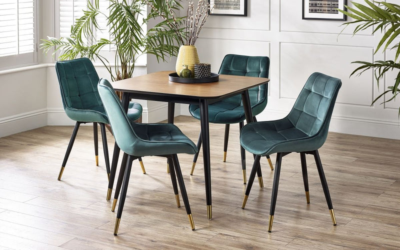 Findlay Square Dining Table & 4 Dining Chairs