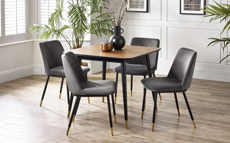 Findlay Square Dining Table & 4 Dining Chairs