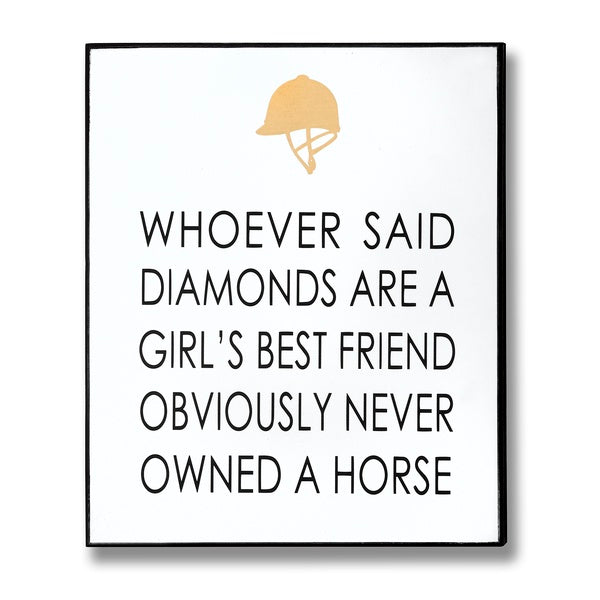 Owned A Horse Gold Foil Plaque - The Pack Design
