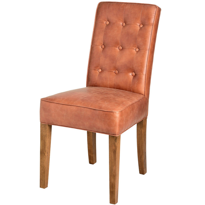 Hill Interiors Tan Faux Leather Dining Chair