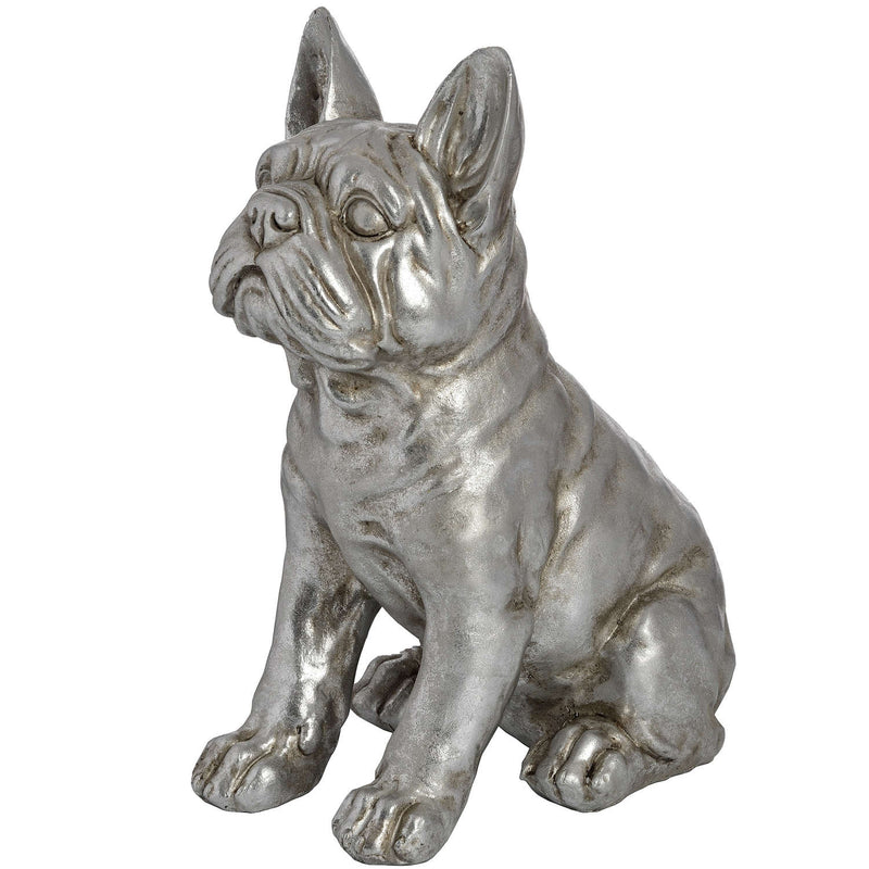 Antique Silver French Bull Dog