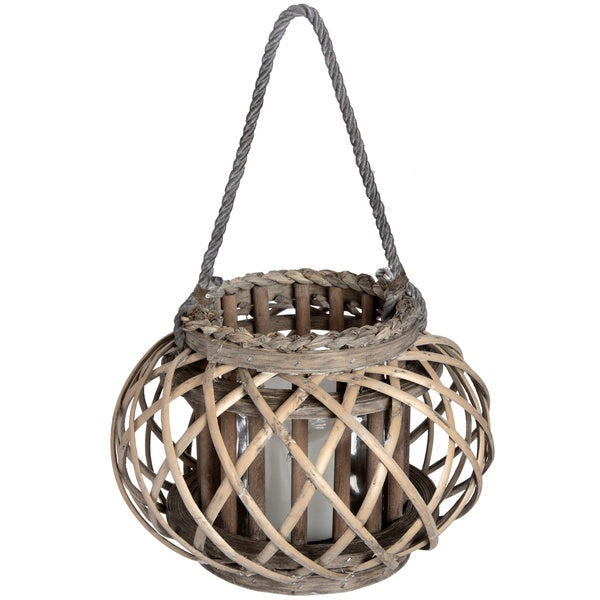 Large Wicker Basket Lantern - The Pack Design