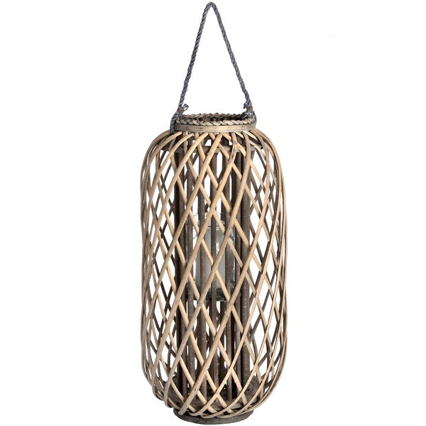 Large Standing Wicker Lantern - The Pack Design