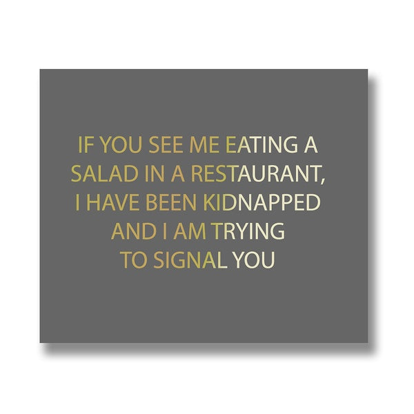Kidnapped Silver Foil Plaque - The Pack Design