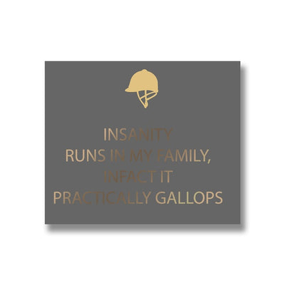 Insanity Silver Foil Plaque - The Pack Design