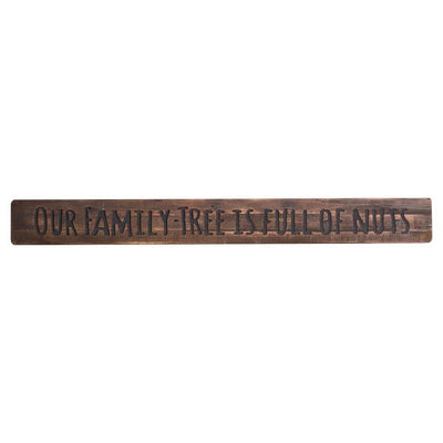 Our Family Tree Rustic Wooden Message Plaque - The Pack Design