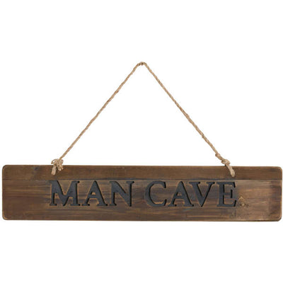 Man Cave Rustic Wooden Message Plaque - The Pack Design