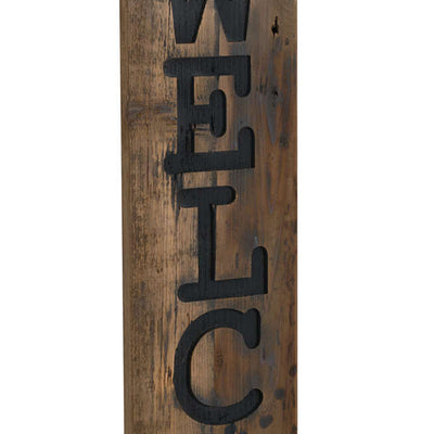 Welcome Large Rustic Wooden Message Plaque - The Pack Design