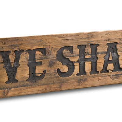 Love Shack Rustic Wooden Message Plaque - The Pack Design