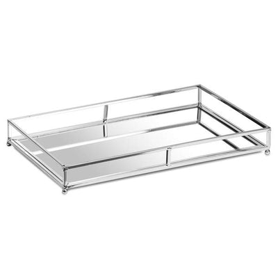 Set Of Two Rectangular Silver Bar Trays - The Pack Design