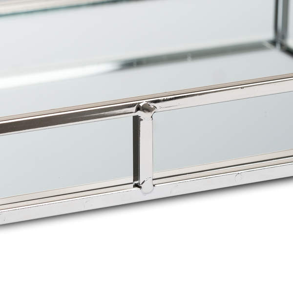 Set Of Two Rectangular Silver Bar Trays - The Pack Design