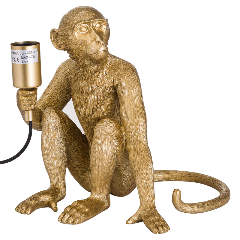 George The Monkey Gold Table Lamp - The Pack Design