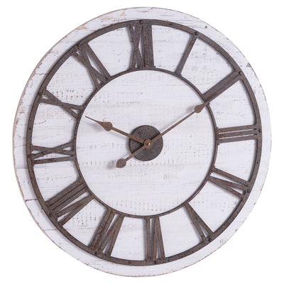 Rustic Wooden Clock With Aged Numerals And Hands - The Pack Design